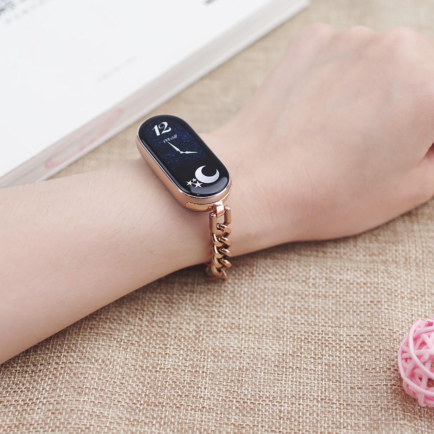 Watches Ladies Smartwatch - Correa de Cadena para Mi Band