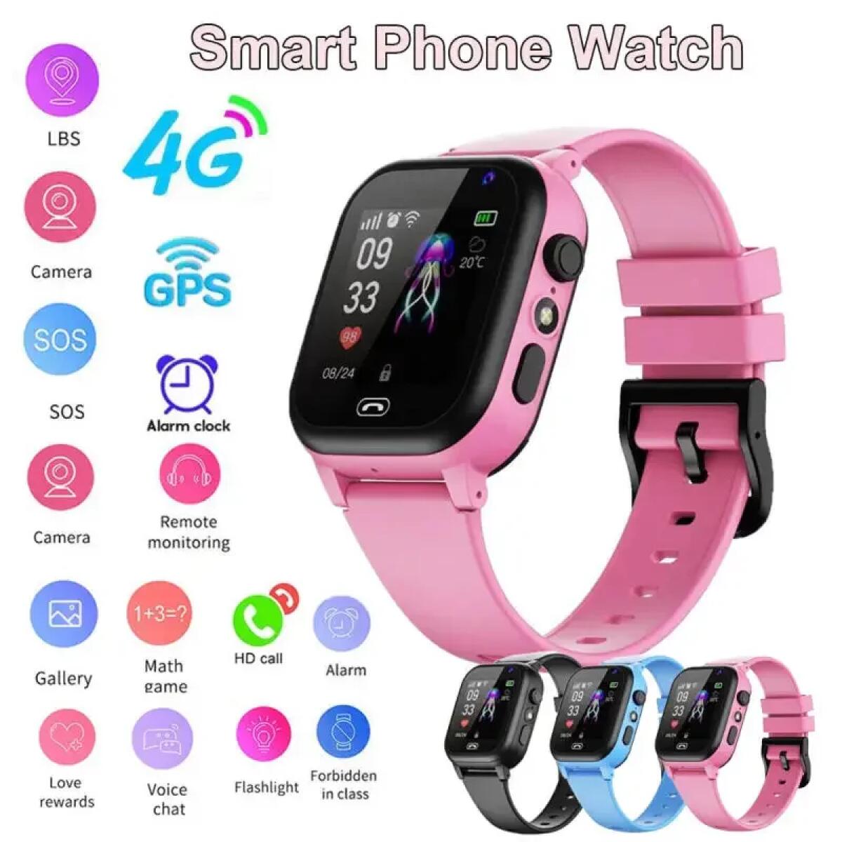 Reloj inteligente para niños 4 - Smartwatch Watches For Kids With Gps reseña y precio